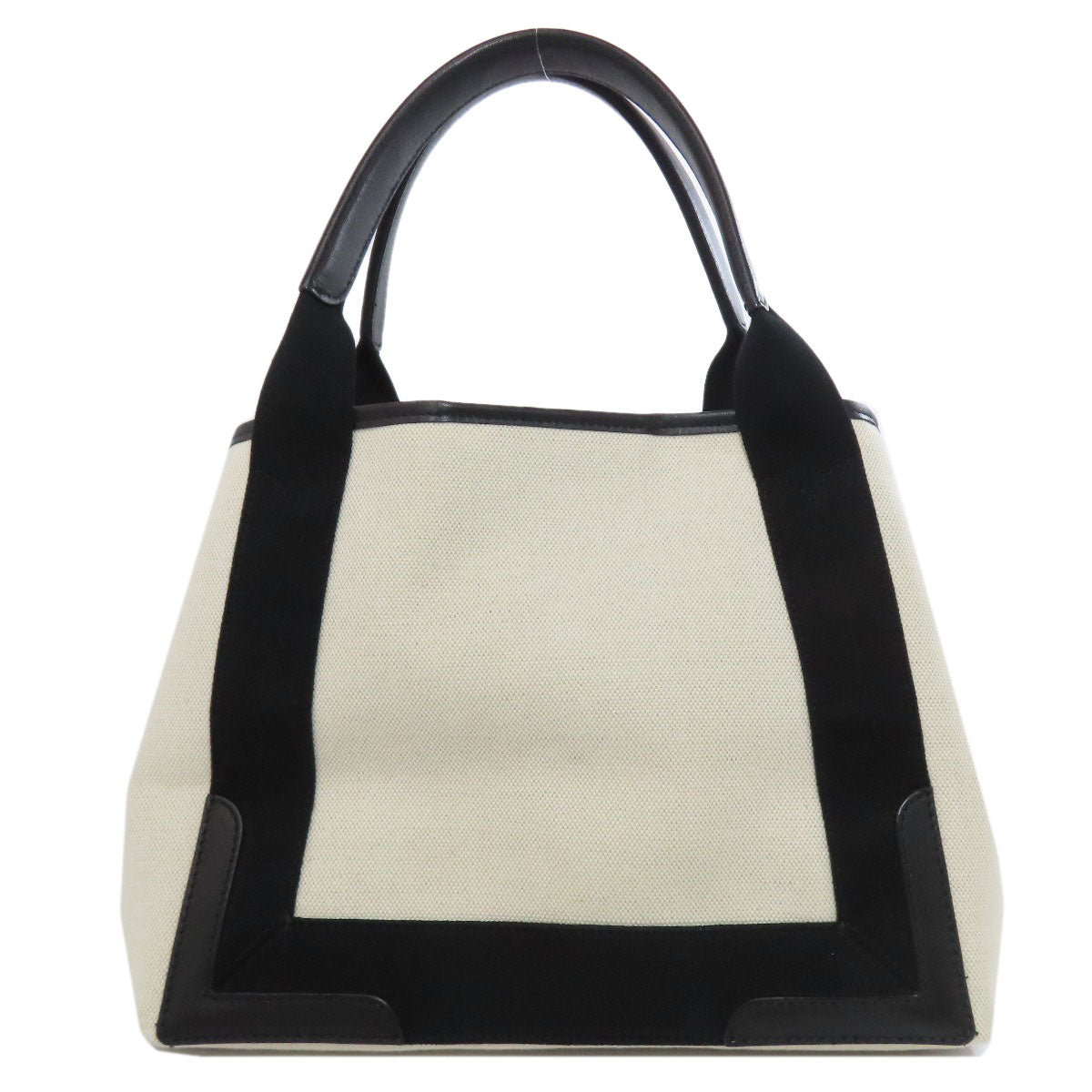 BALENCIAGA Handbag 339933 canvas white Navy kabas Women Used Authentic