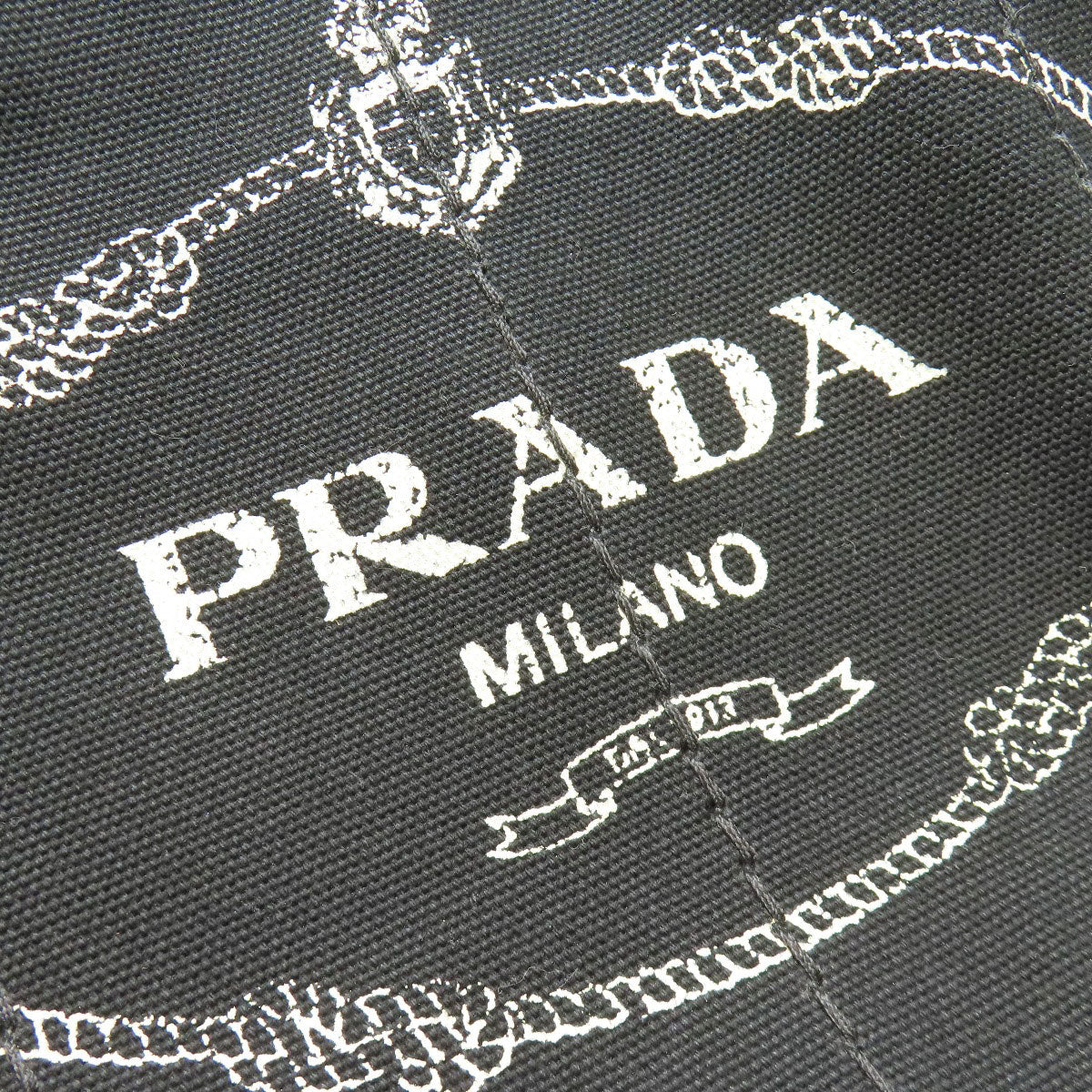 PRADA Handbag canvas black Canapa Mini 2WAY Women Used Authentic