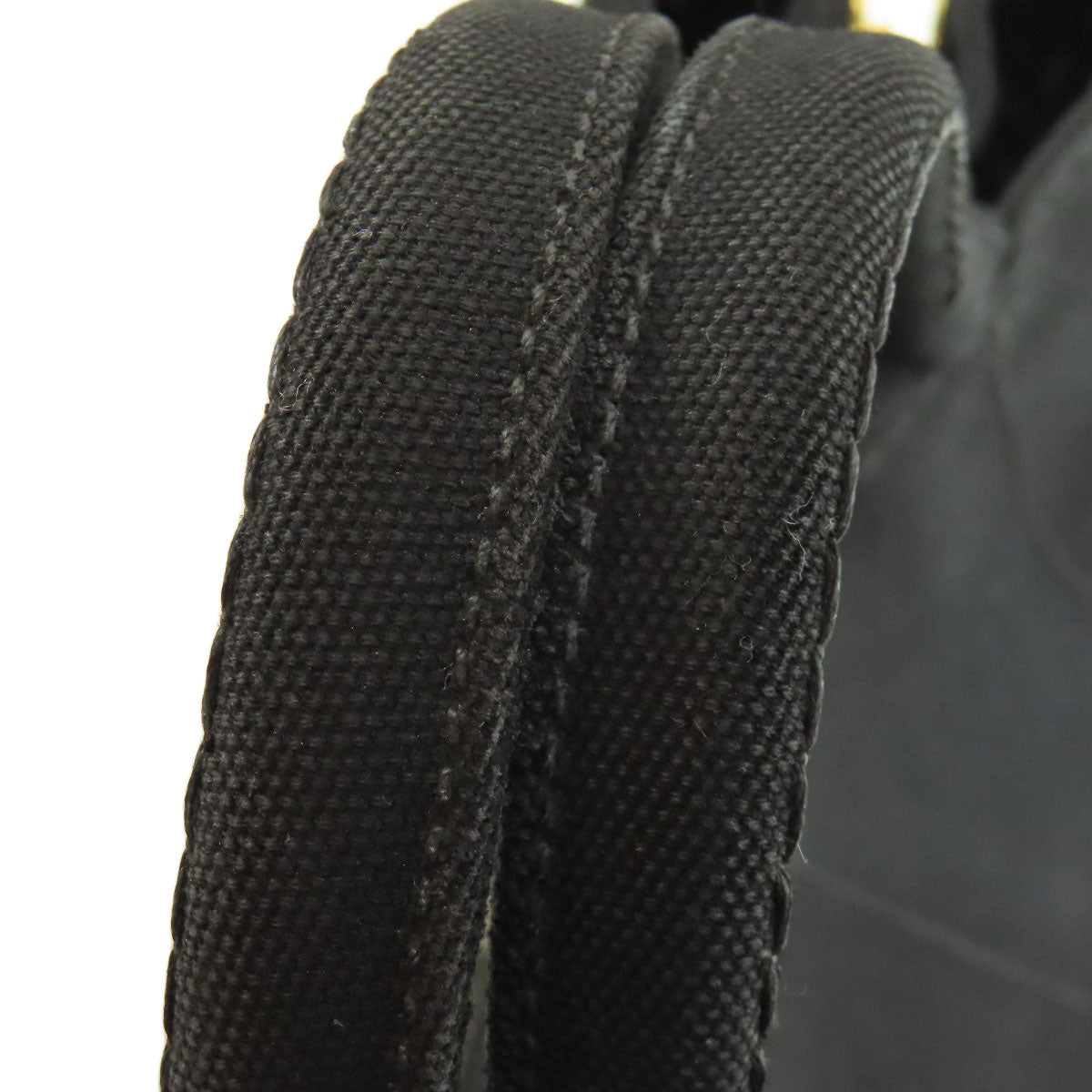 PRADA Handbag canvas black Canapa Mini 2WAY
