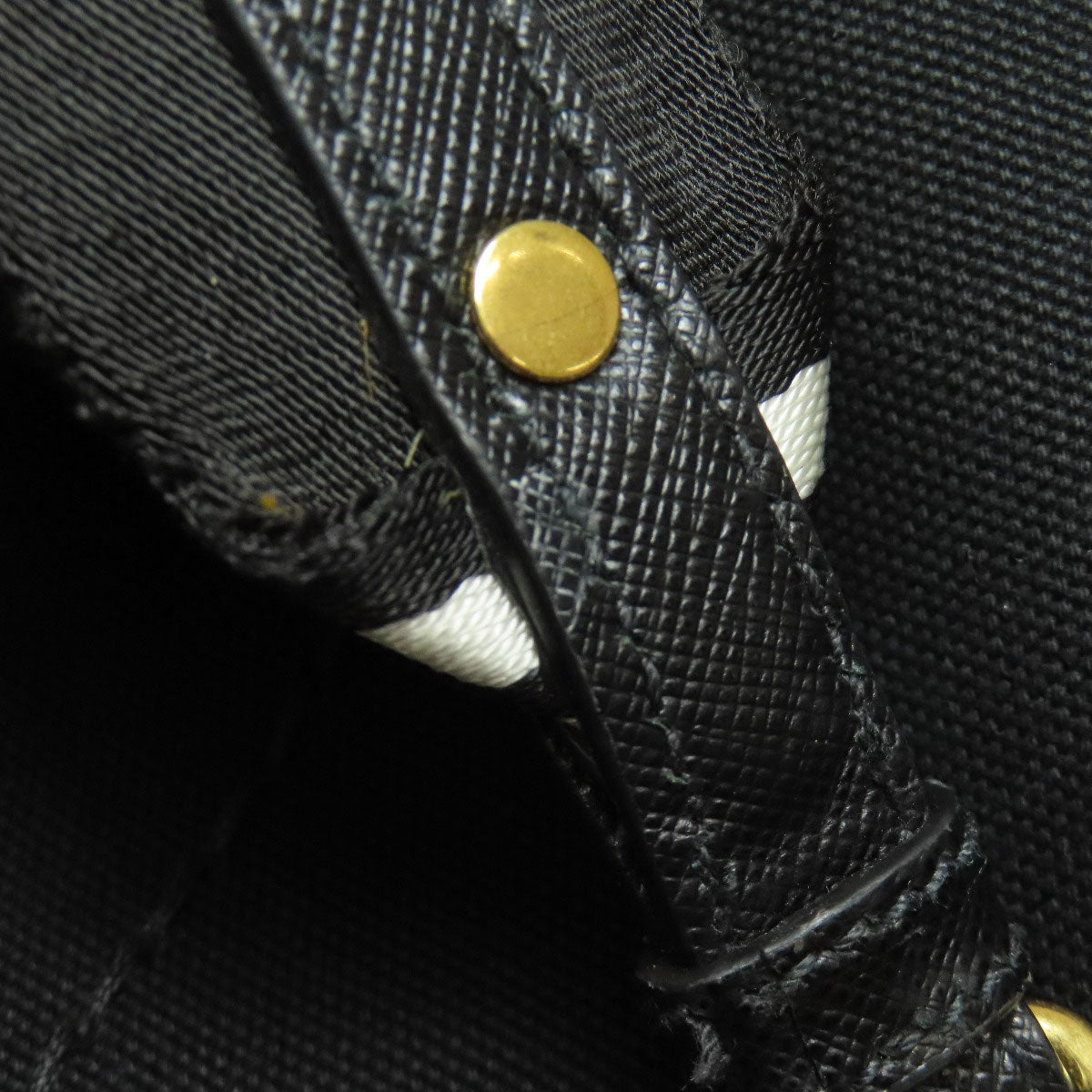 PRADA Handbag canvas black Canapa Mini 2WAY