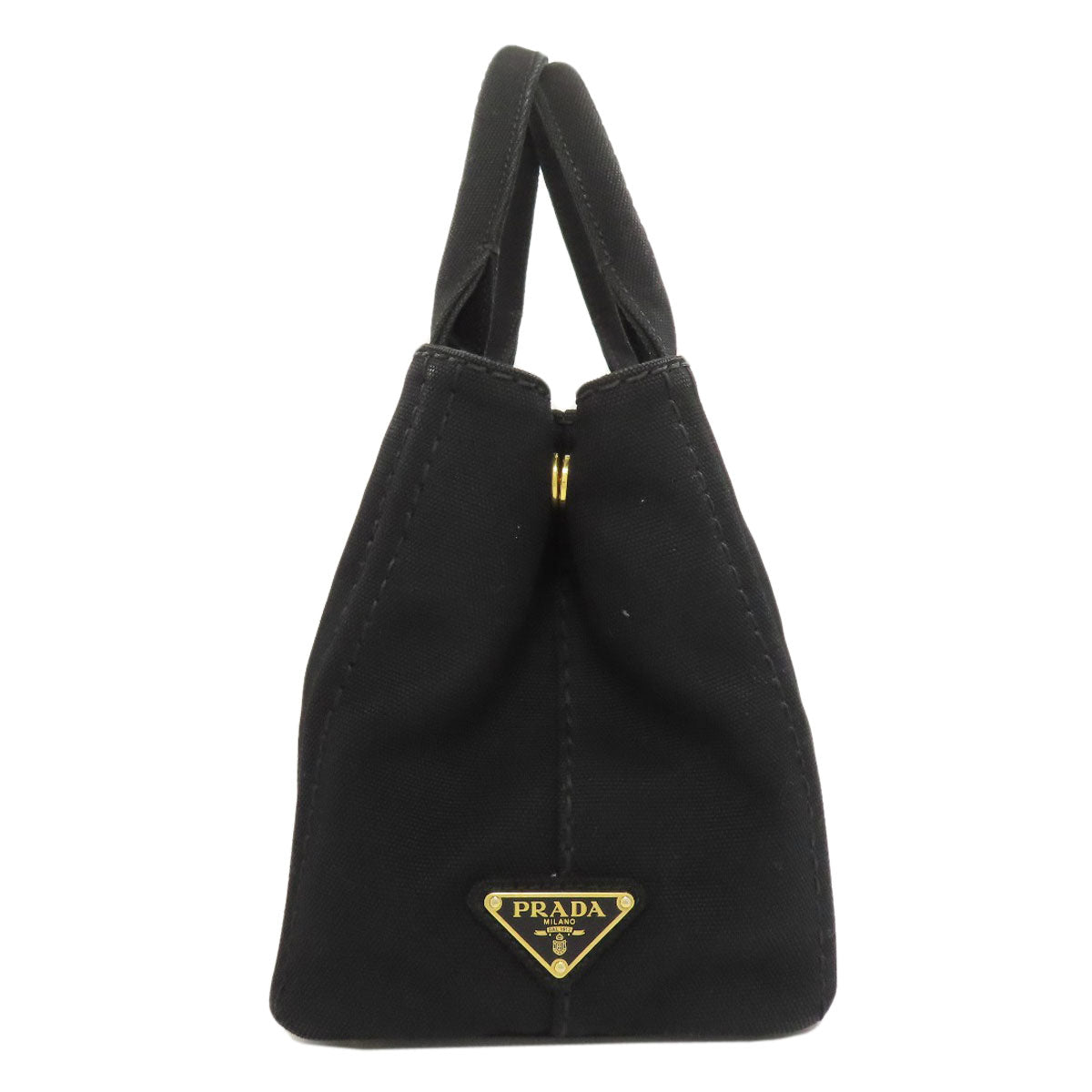 PRADA Handbag canvas black Canapa Mini 2WAY