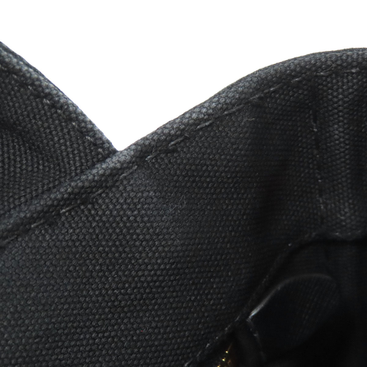 PRADA Handbag canvas black Canapa mini 2 WAY