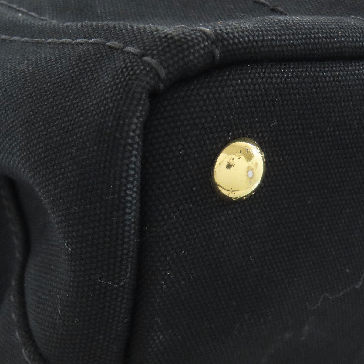 PRADA Handbag canvas black Canapa mini 2 WAY