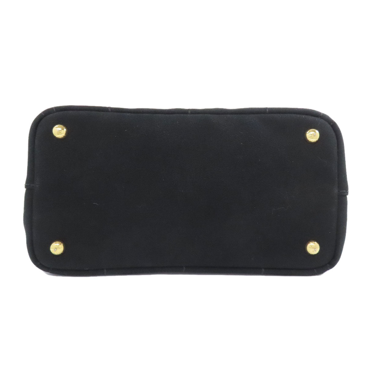 PRADA Handbag canvas black Canapa mini 2 WAY