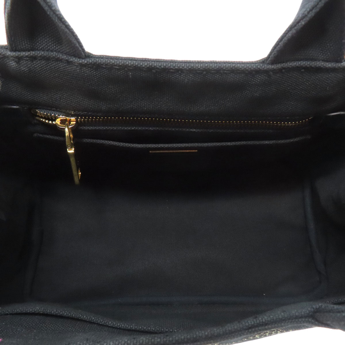 PRADA Handbag canvas black Canapa mini 2 WAY