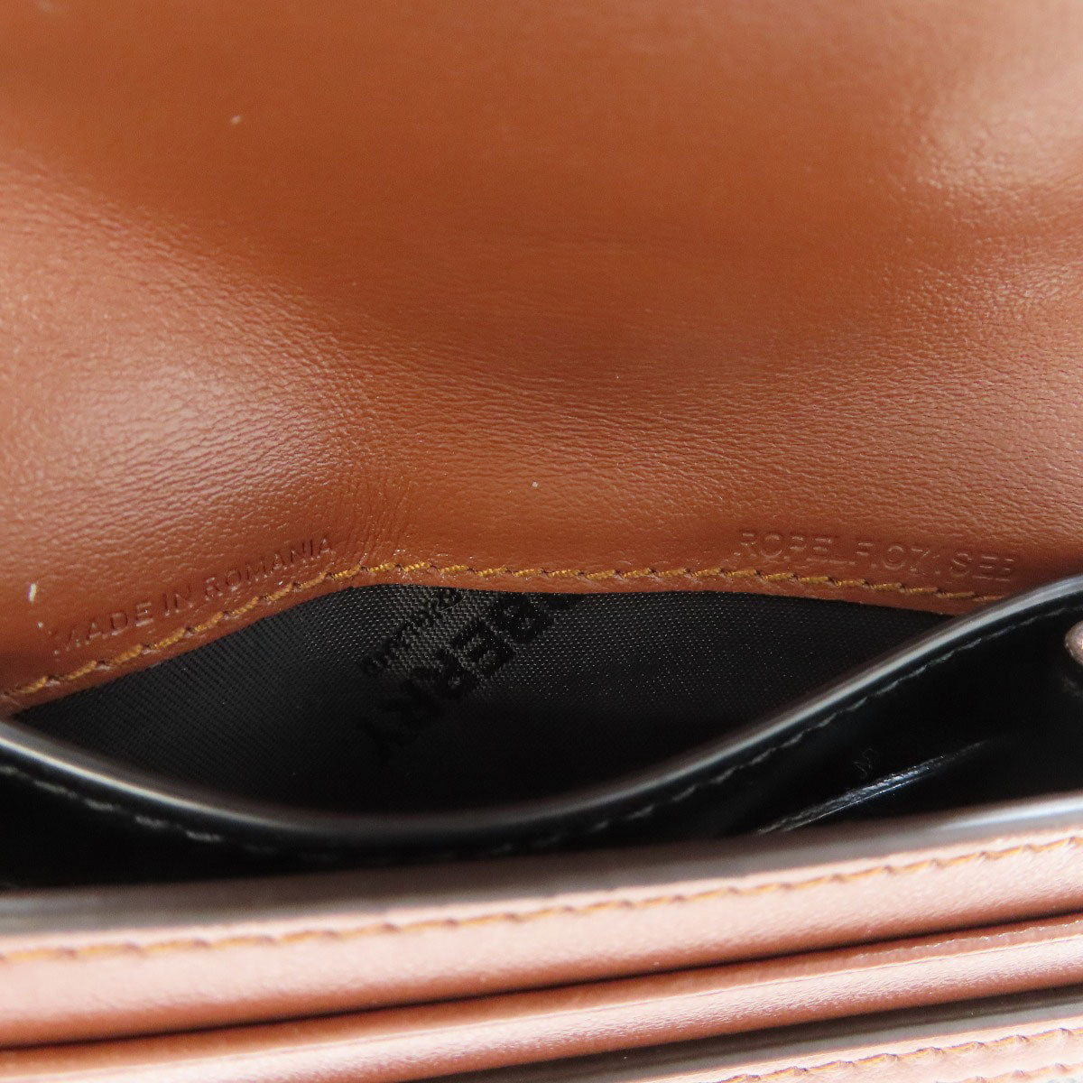 BURBERRY Bifold Wallet PVC Brown logo Women Used Authentic