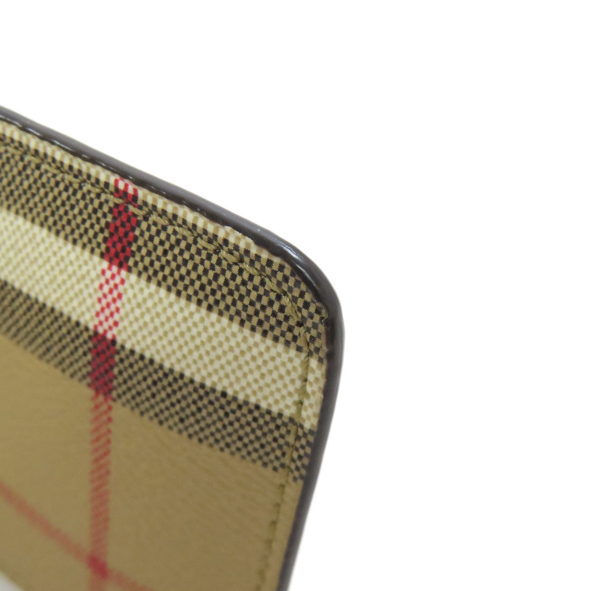 BURBERRY Coin case leather beige Nova Check Women(Unisex) Used Authentic