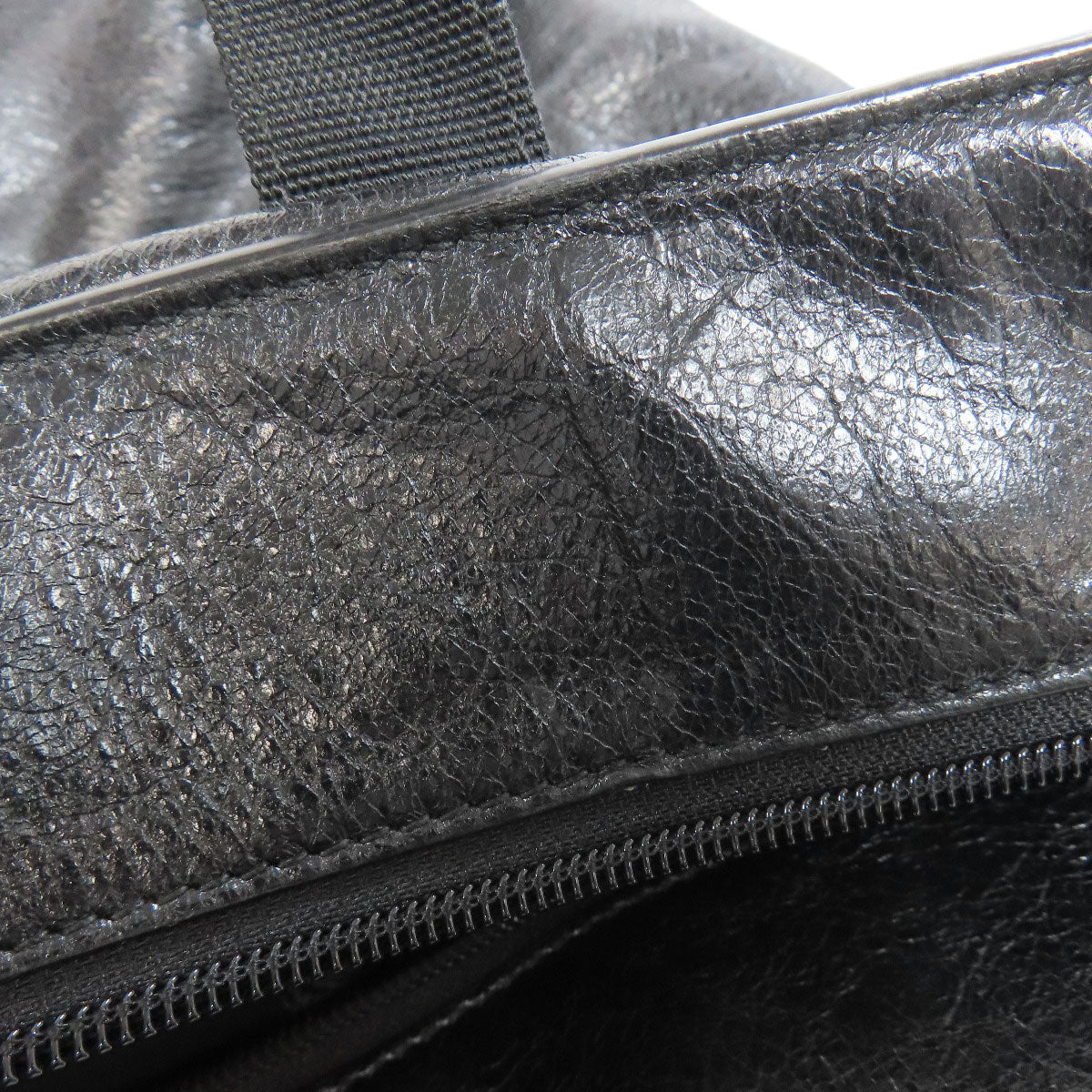 BALENCIAGA Handbag 638804 leather black Explorer 2WAY