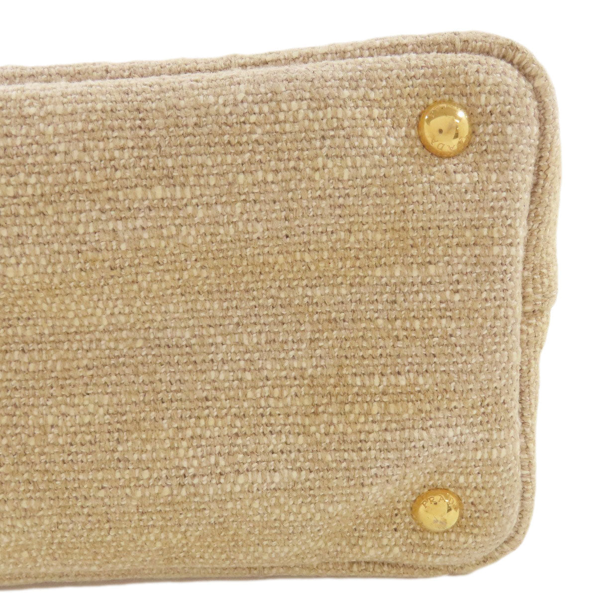 PRADA Handbag canvas beige Canapa mini 2 WAY Women Used Authentic