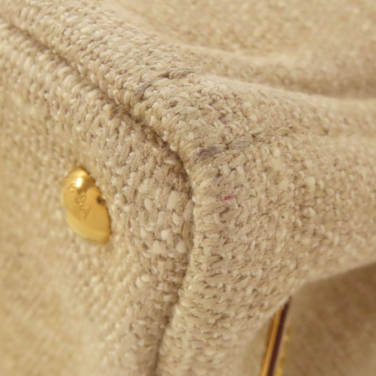 PRADA Handbag canvas beige Canapa mini 2 WAY Women Used Authentic