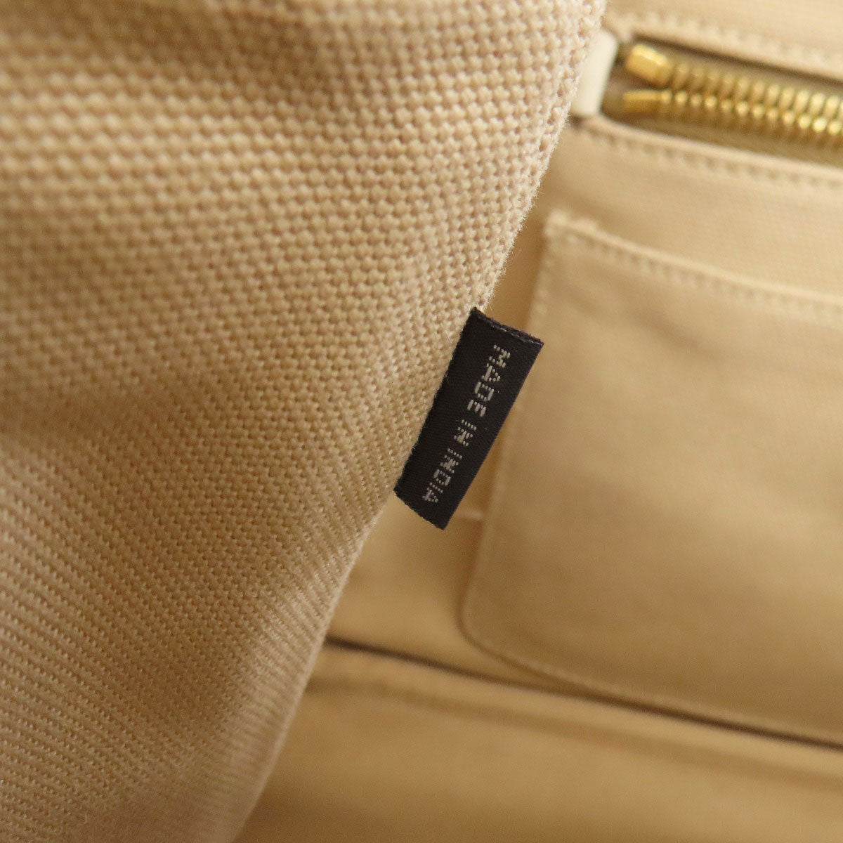 PRADA Handbag canvas beige Canapa mini 2 WAY Women Used Authentic