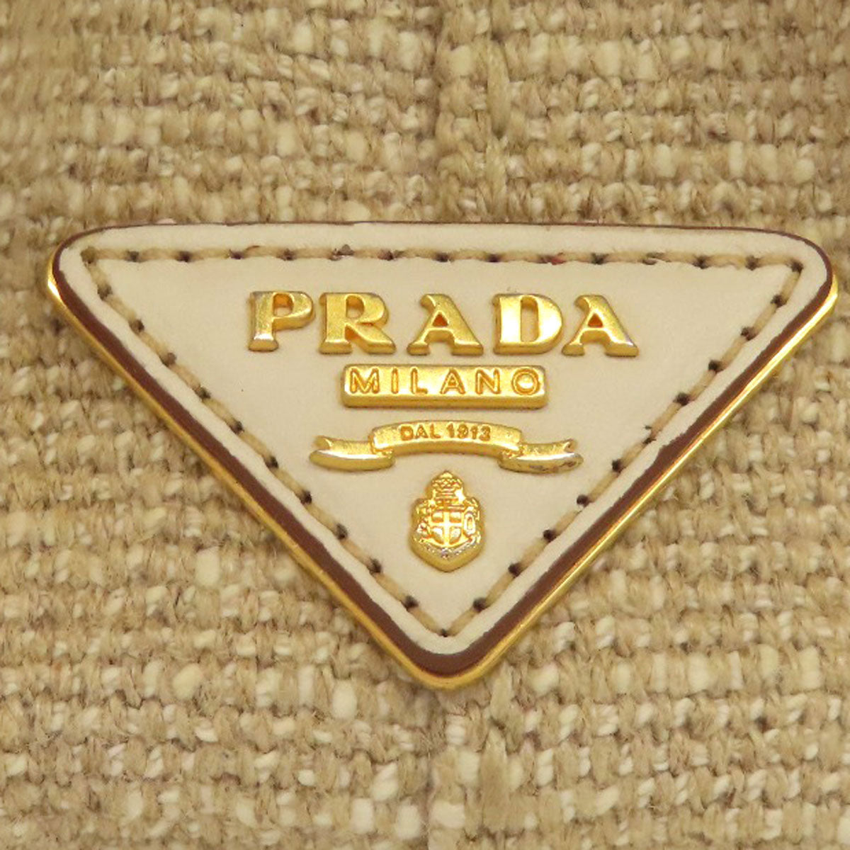 PRADA Handbag canvas beige Canapa mini 2 WAY Women Used Authentic