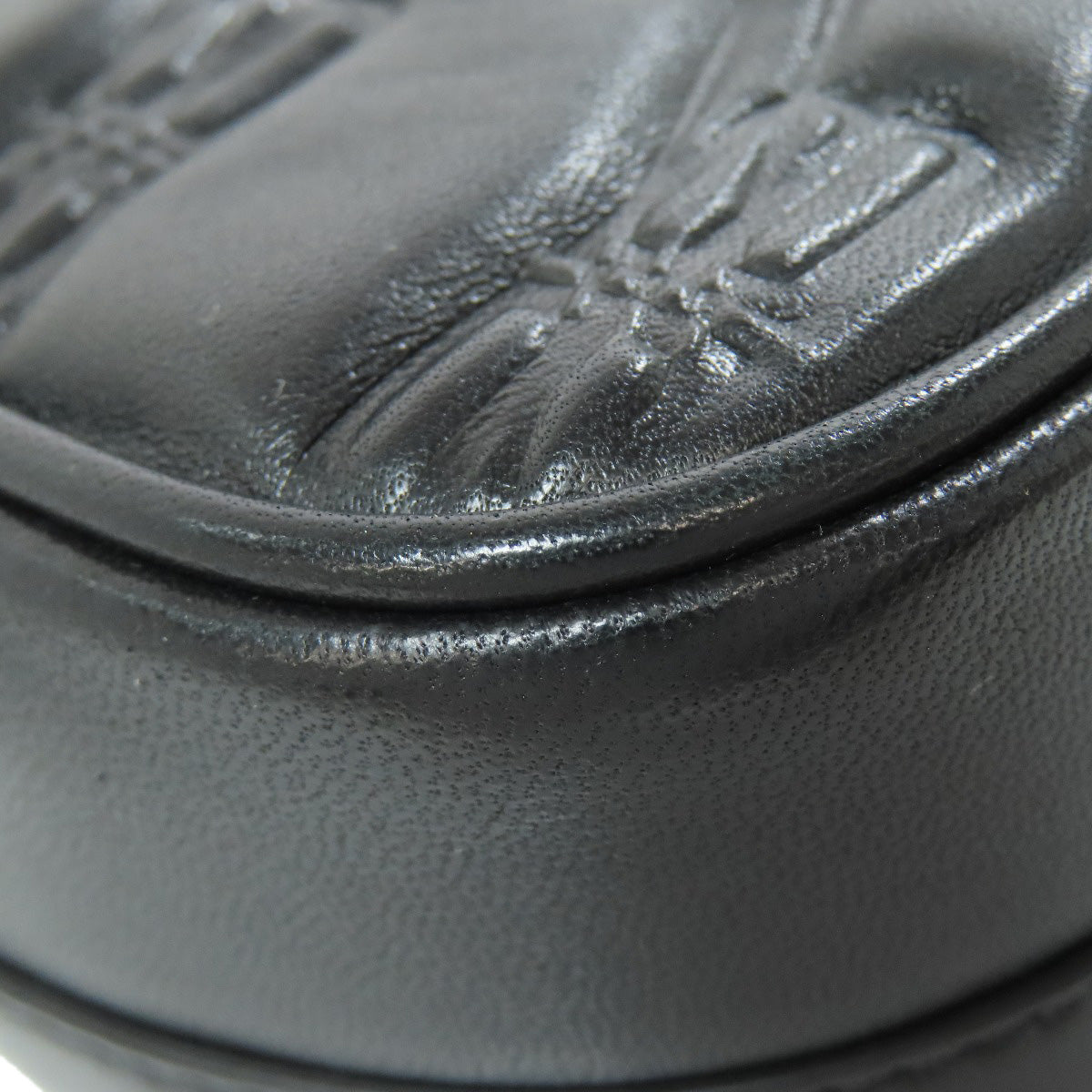 BALENCIAGA Shoulder Bag 702701 leather black BB monogram