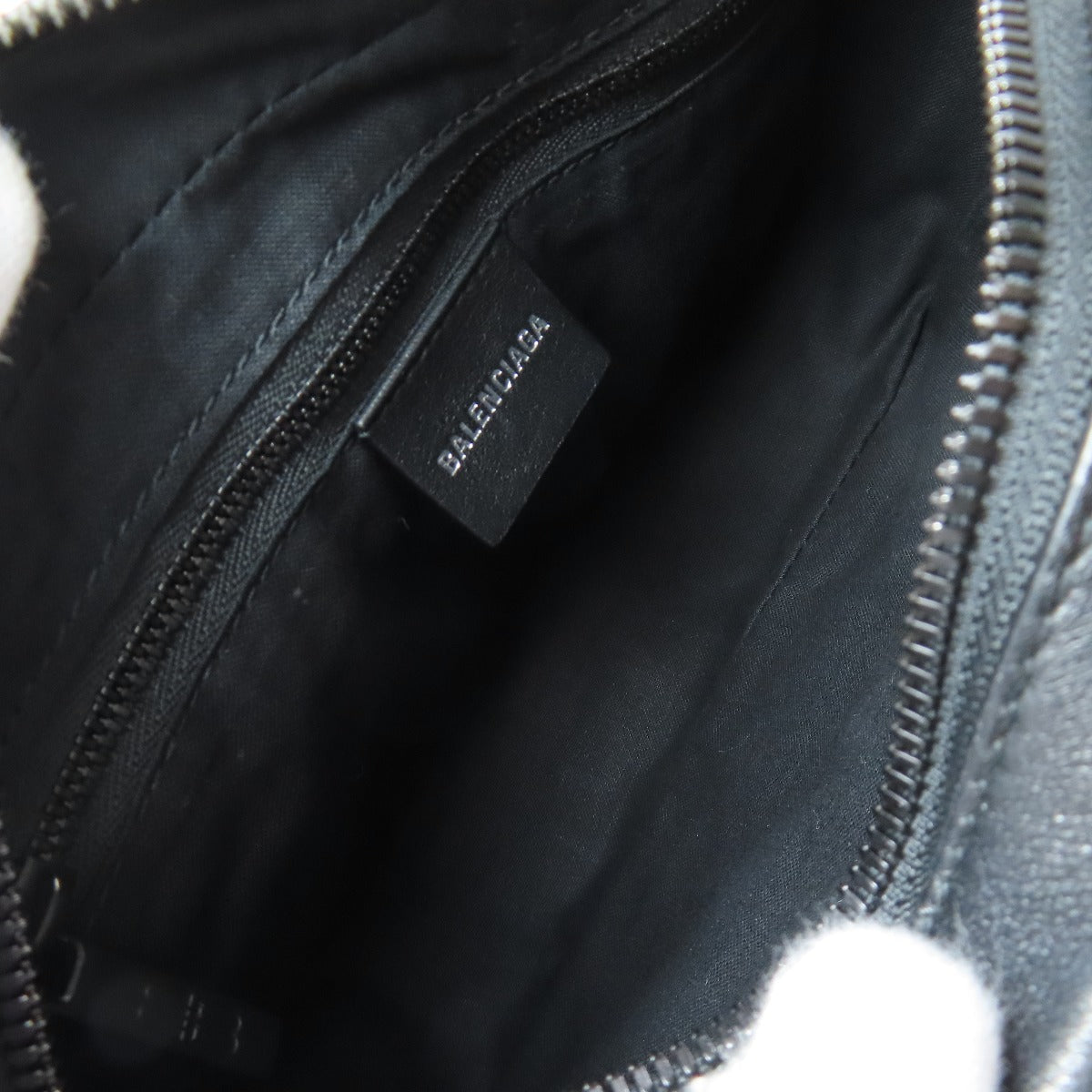 BALENCIAGA Shoulder Bag 702701 leather black BB monogram
