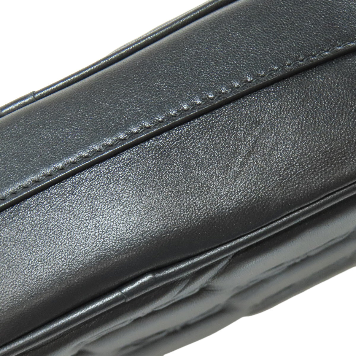 BALENCIAGA Shoulder Bag 702701 leather black BB monogram