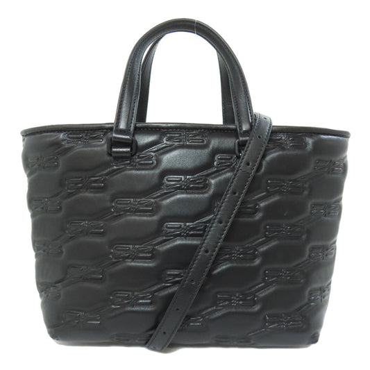 BALENCIAGA Handbag 702699 Calfskin black BB 2WAY