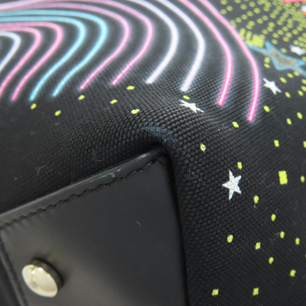 Christian Louboutin Tote Bag canvas black Starlight Collection