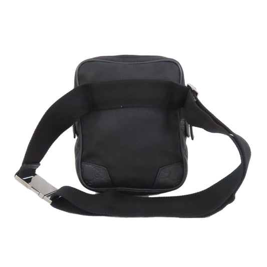 GUCCI Hip bag 161823 Nylon black GG Signature Shima