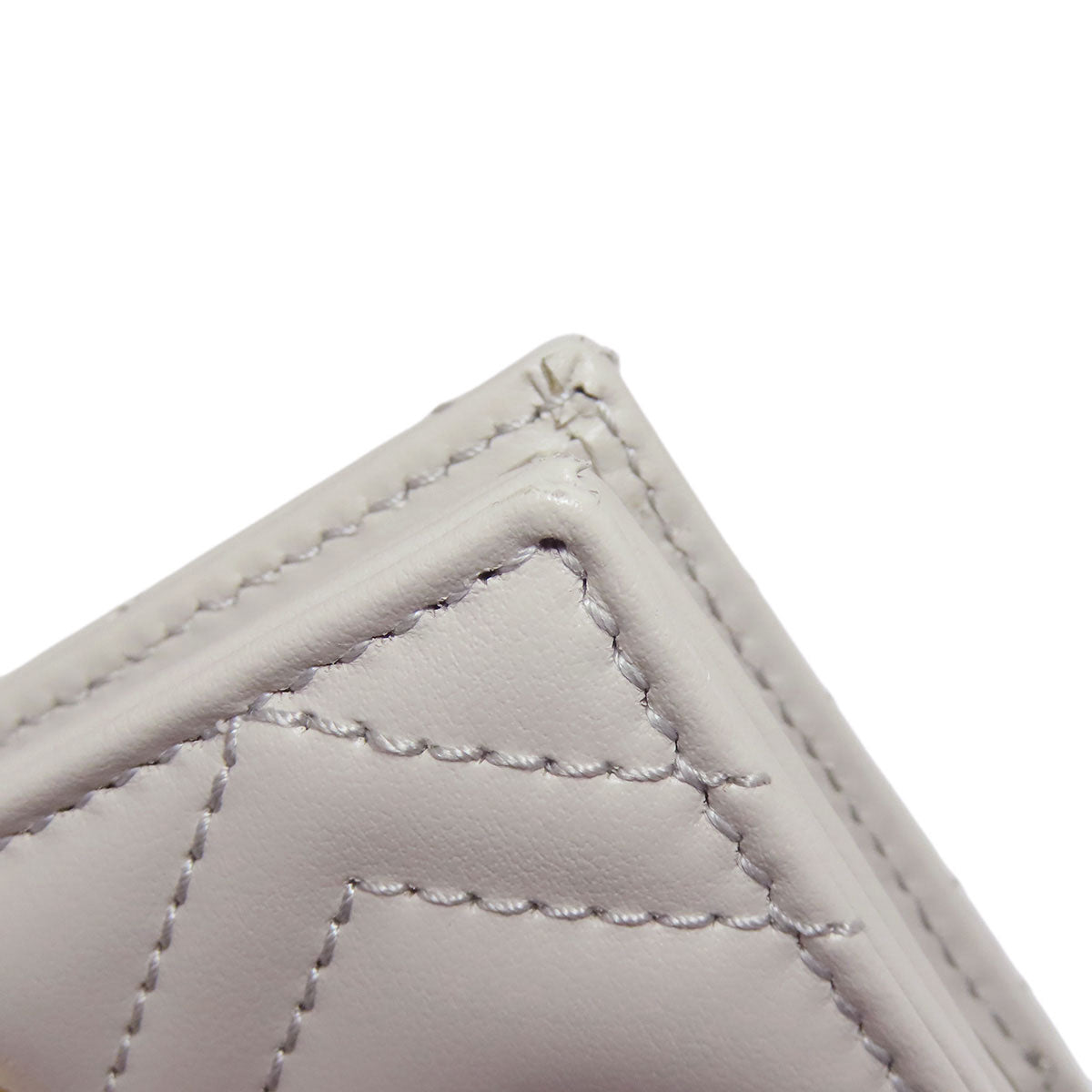 GUCCI Bifold Wallet 466492 leather gray GG Marmont Women Used Authentic
