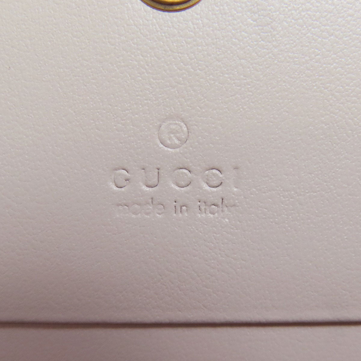 GUCCI Bifold Wallet 466492 leather gray GG Marmont Women Used Authentic