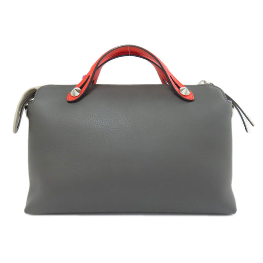 FENDI Handbag Calfskin gray By the way 2WAY Women Used Authentic