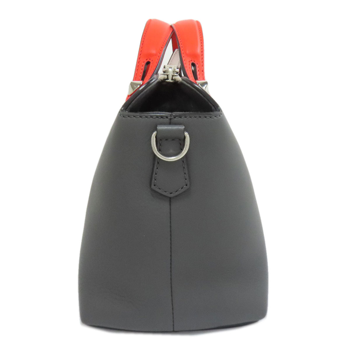 FENDI Handbag Calfskin gray By the way 2WAY Women Used Authentic
