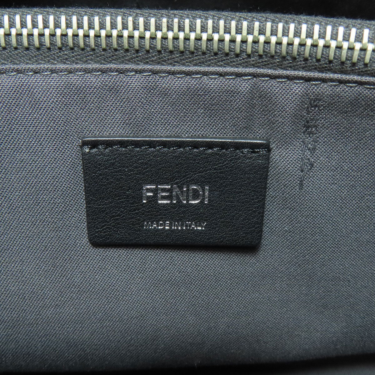 FENDI Handbag Calfskin gray By the way 2WAY Women Used Authentic