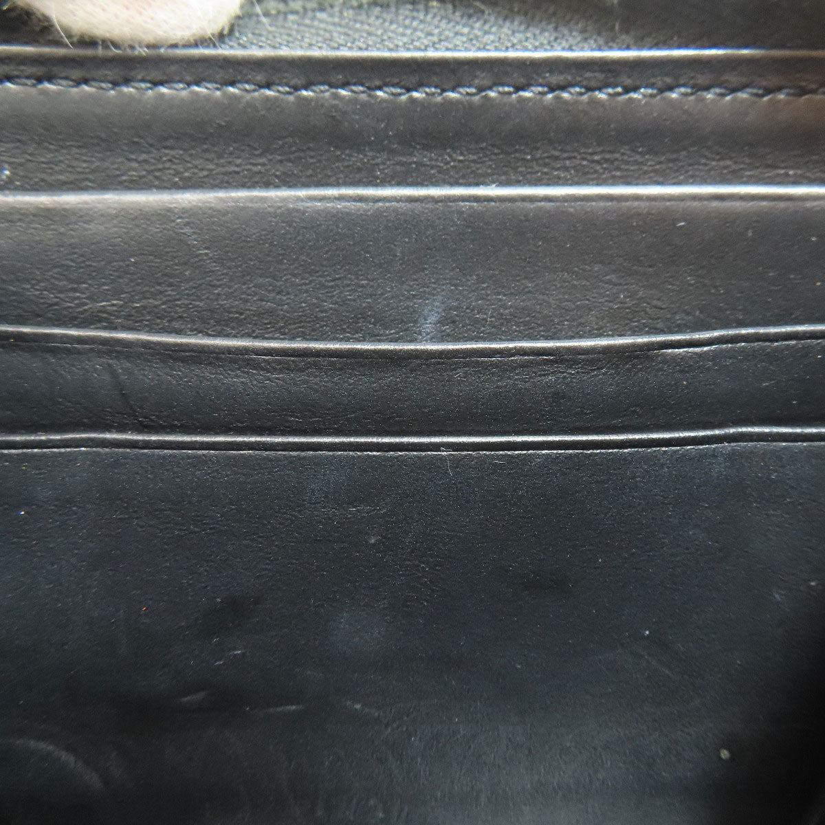 CELINE Coin case leather black Triomphe