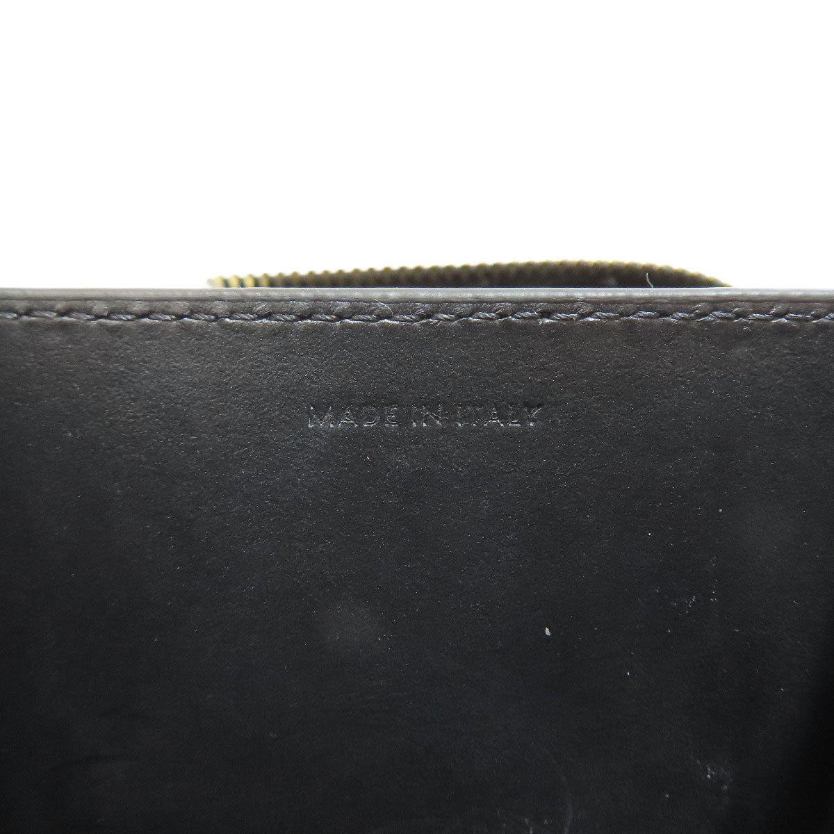 CELINE Coin case leather black Triomphe