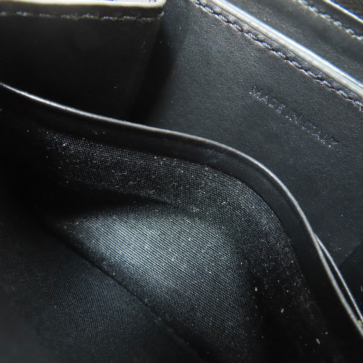 CELINE Coin case leather black Triomphe