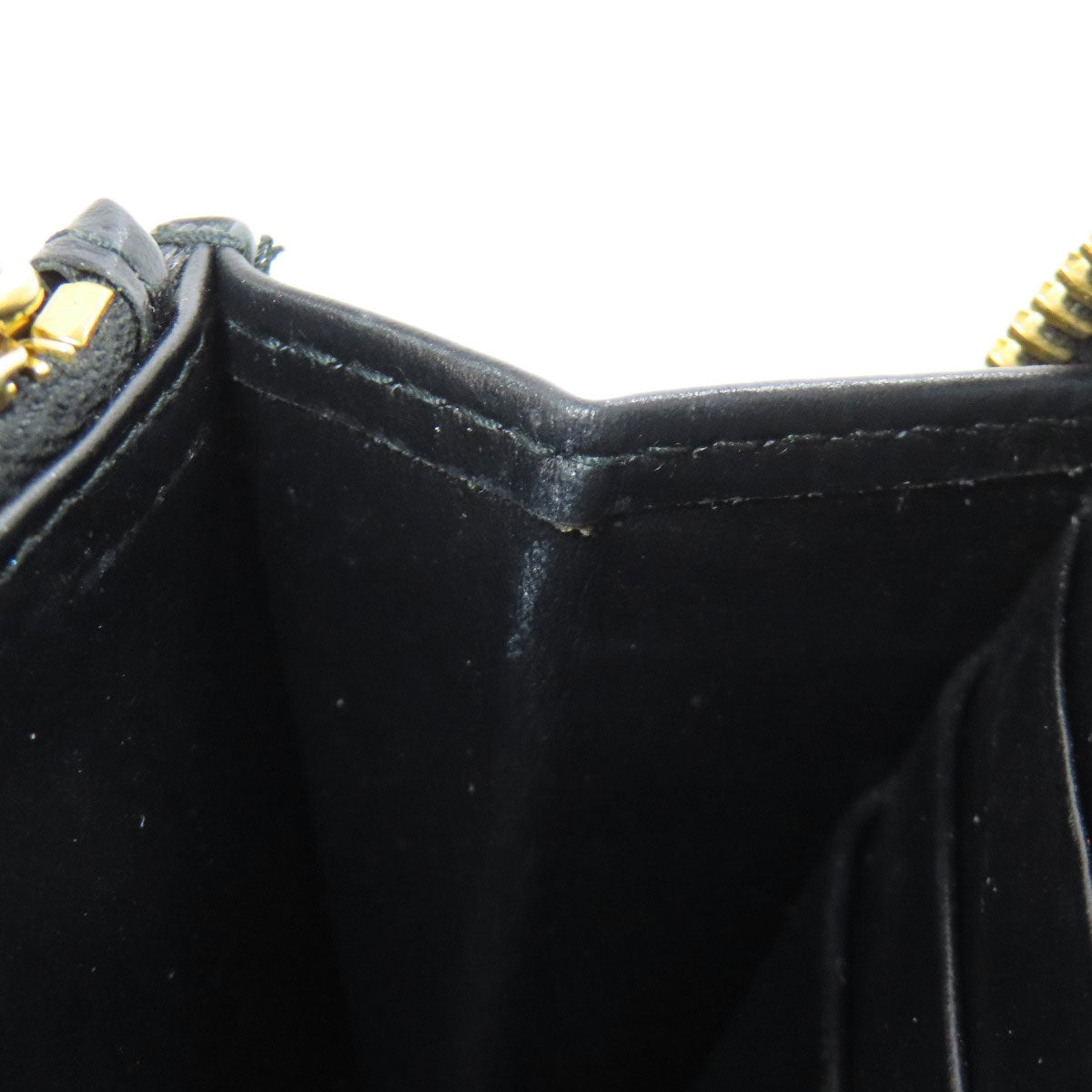 PRADA Long Wallet Purse 1ML506 Calfskin black Zip Around embossing Women Used Authentic