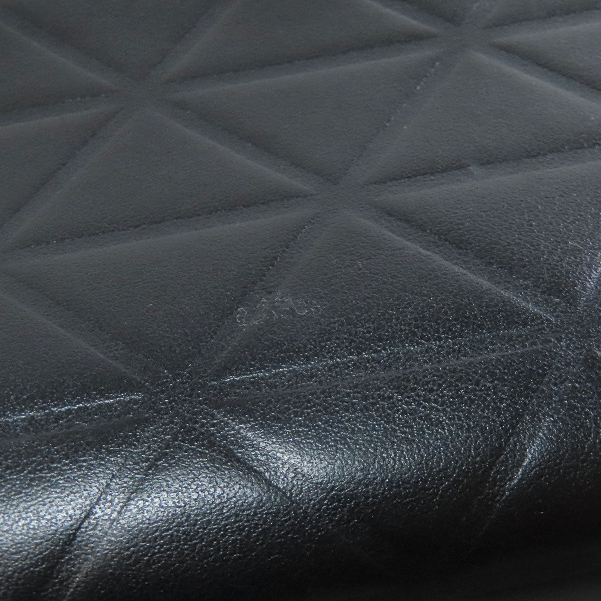 PRADA Long Wallet Purse 1ML506 Calfskin black Zip Around embossing Women Used Authentic