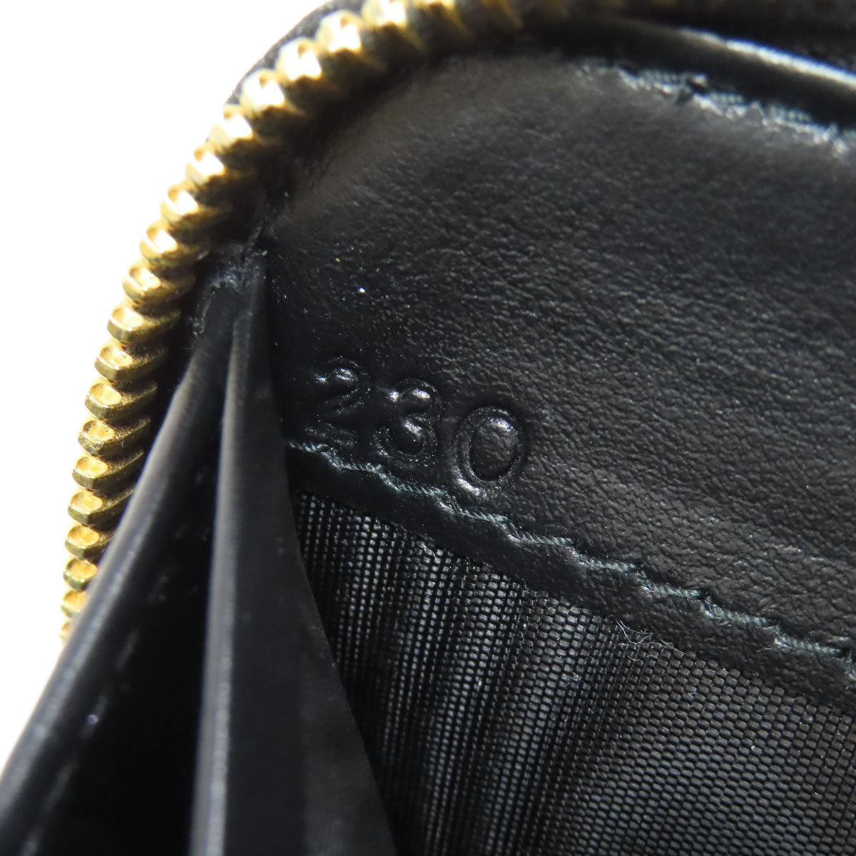 PRADA Long Wallet Purse 1ML506 Calfskin black Zip Around embossing Women Used Authentic