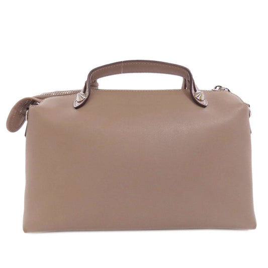 FENDI Handbag Calfskin Brown By the way 2WAY Women Used Authentic