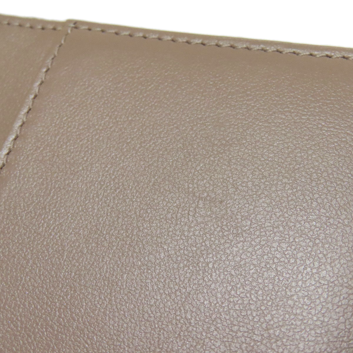 BALENCIAGA Bifold Wallet 753762 leather Brown logo Women Used Authentic