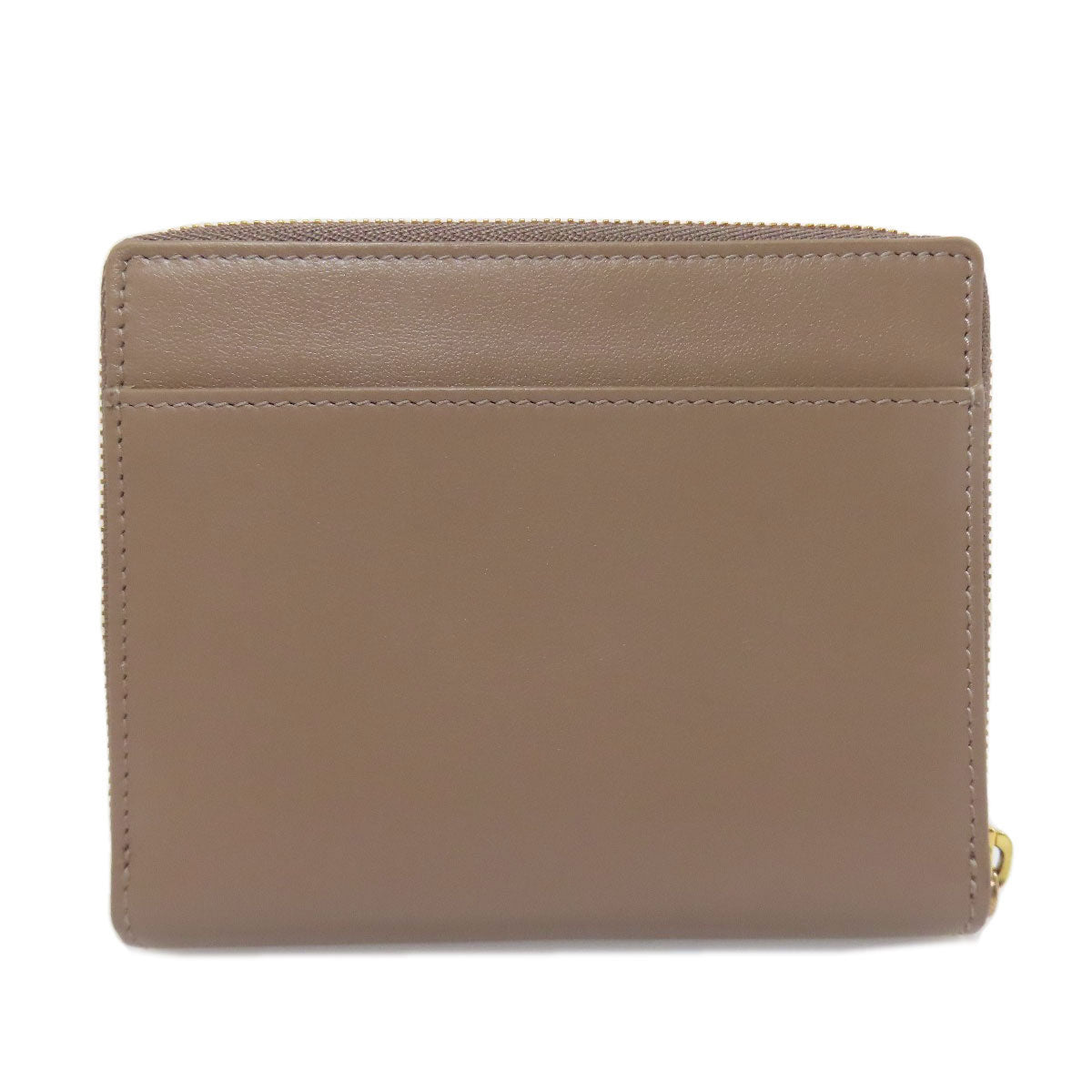 BALENCIAGA Bifold Wallet 753762 leather Brown logo Women Used Authentic