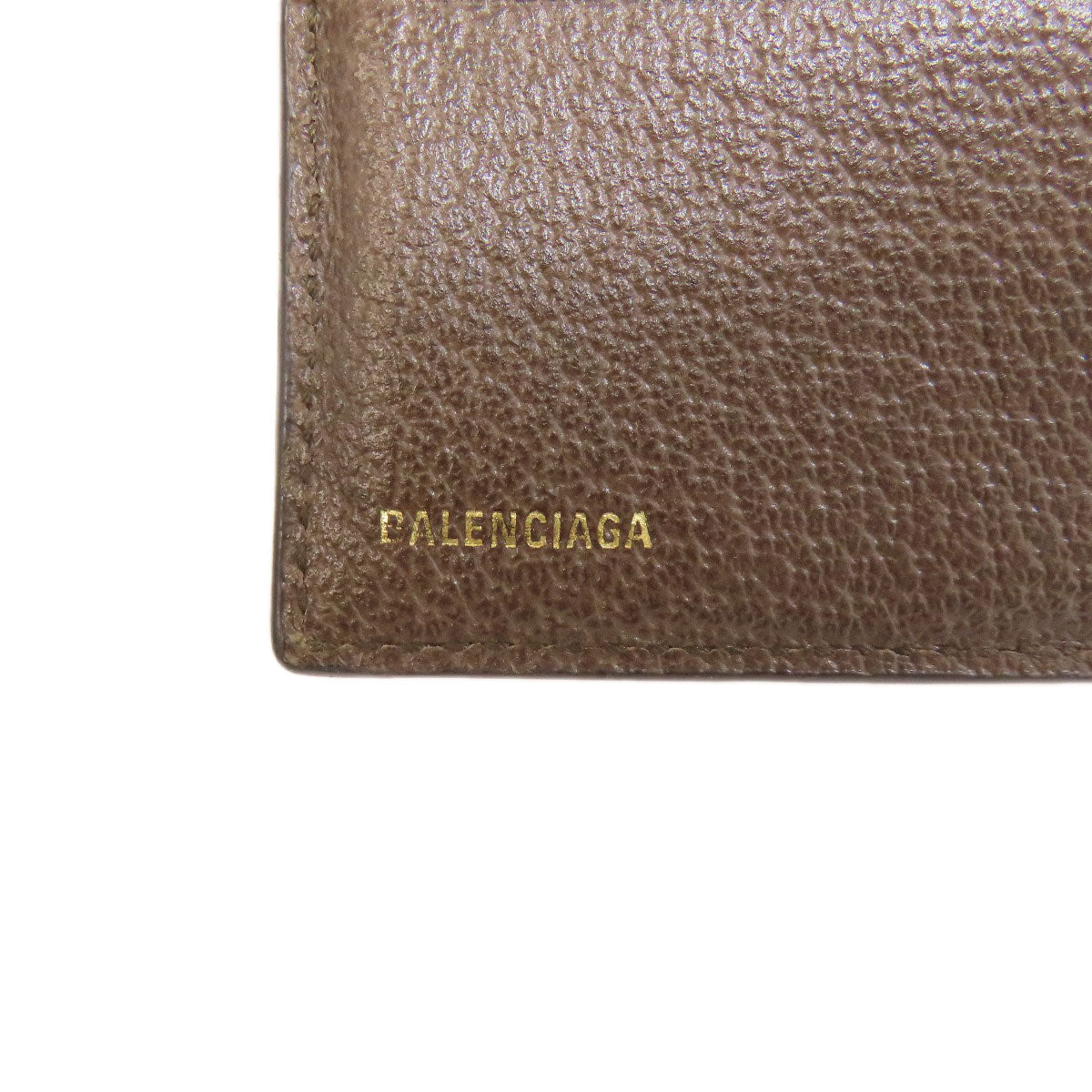 BALENCIAGA Bifold Wallet 680403 PVC Brown gucci collaboration Women Used Authentic