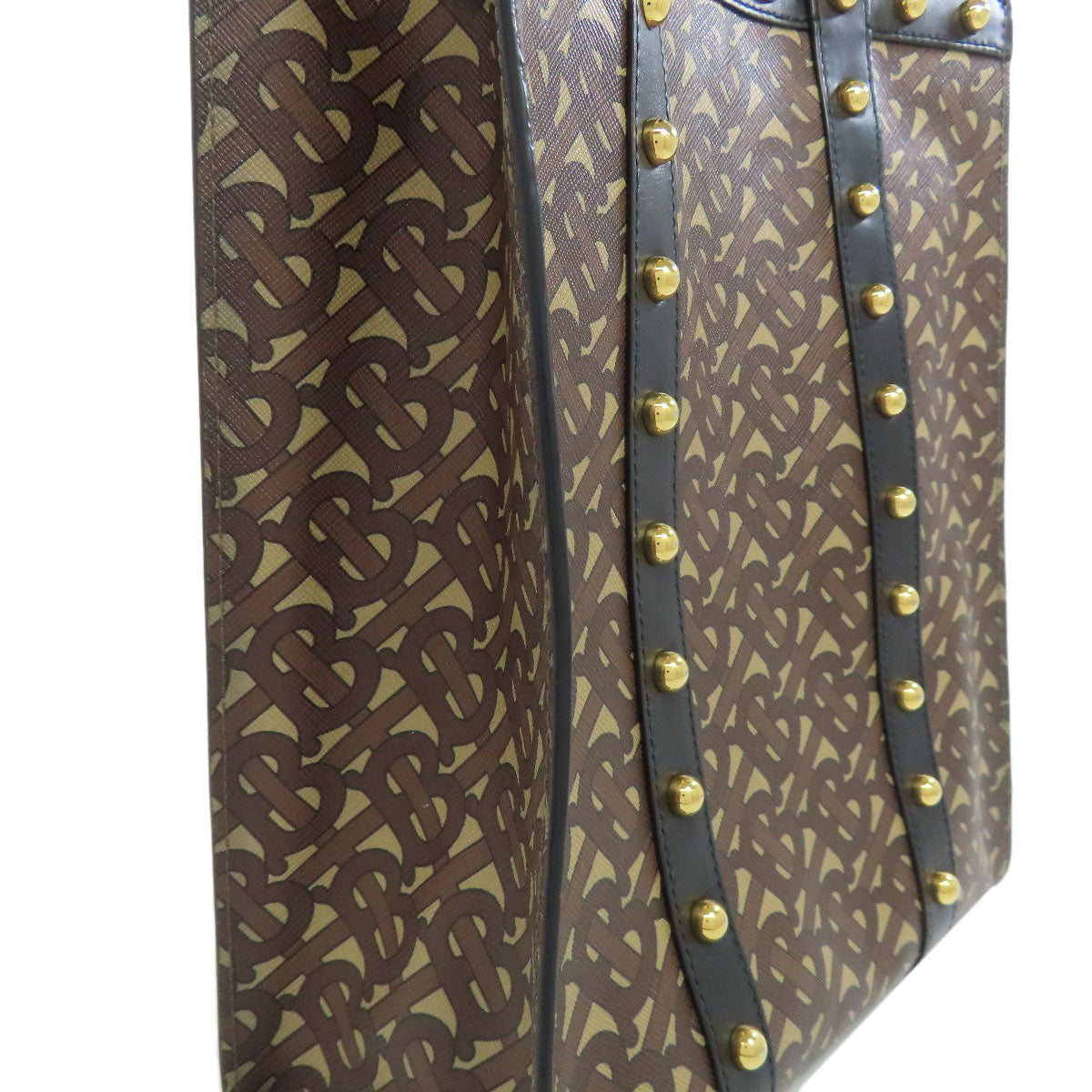 BURBERRY Tote Bag PVC Brown TB logo 2WAY