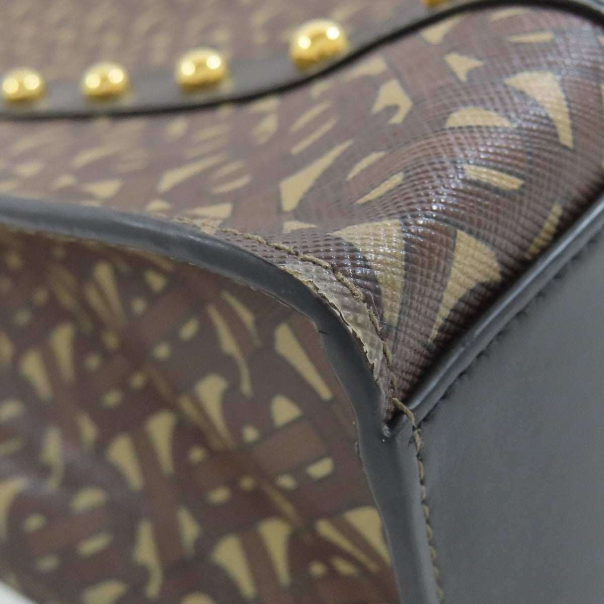 BURBERRY Tote Bag PVC Brown TB logo 2WAY