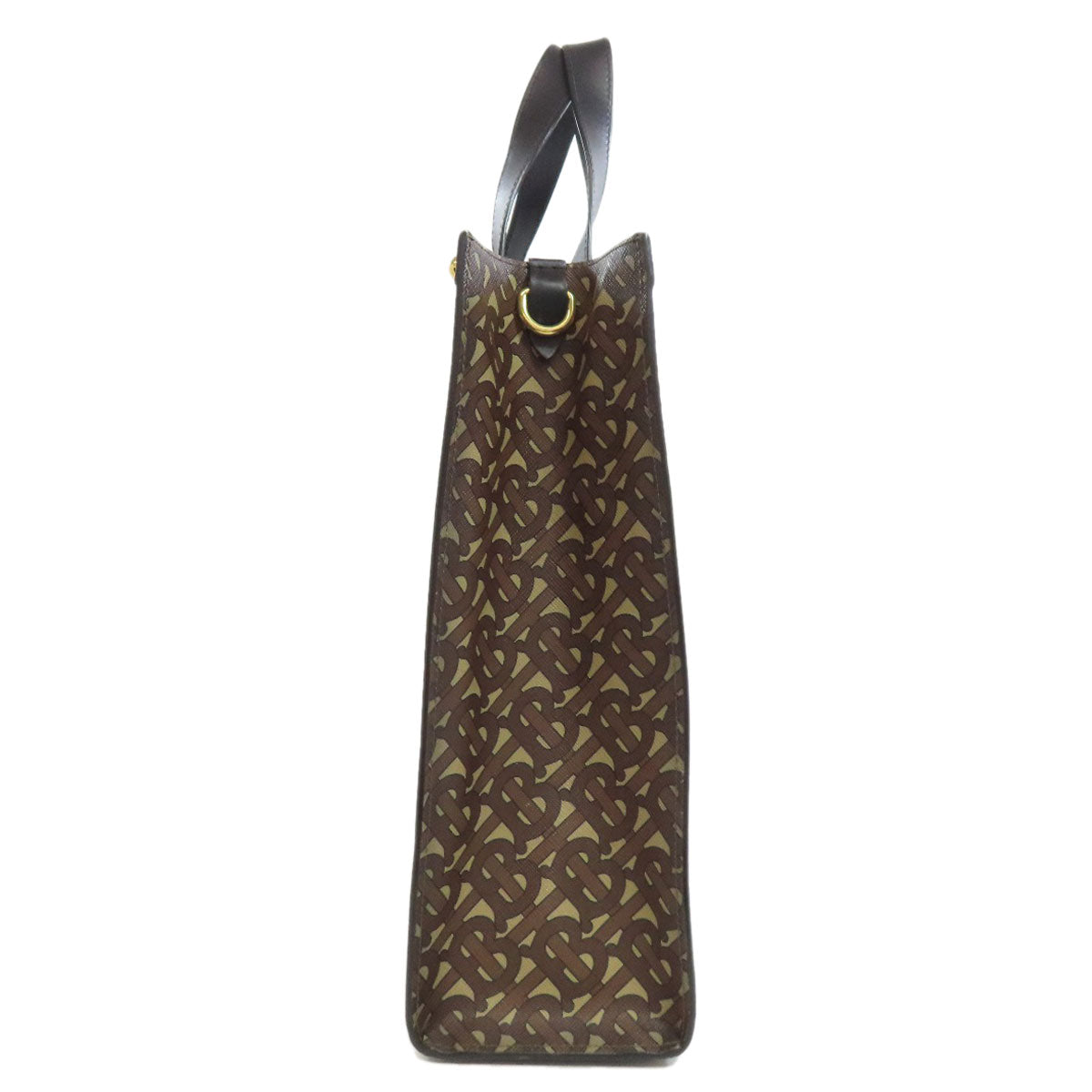BURBERRY Tote Bag PVC Brown TB logo 2WAY
