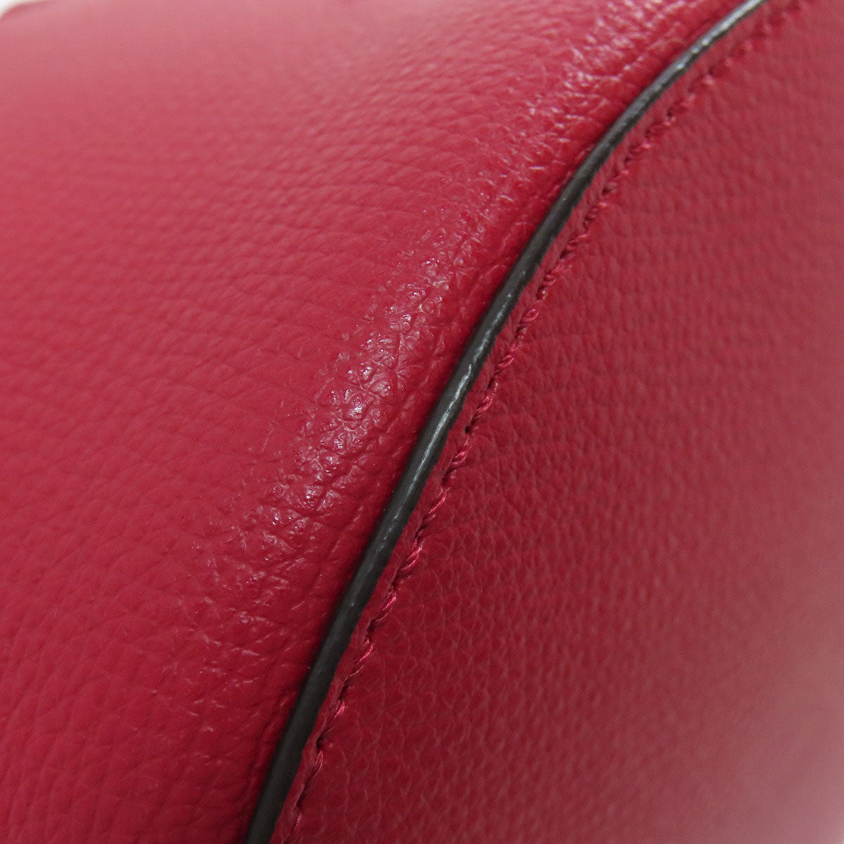 BURBERRY Shoulder Bag leather Red Long shoulder Women Used Authentic