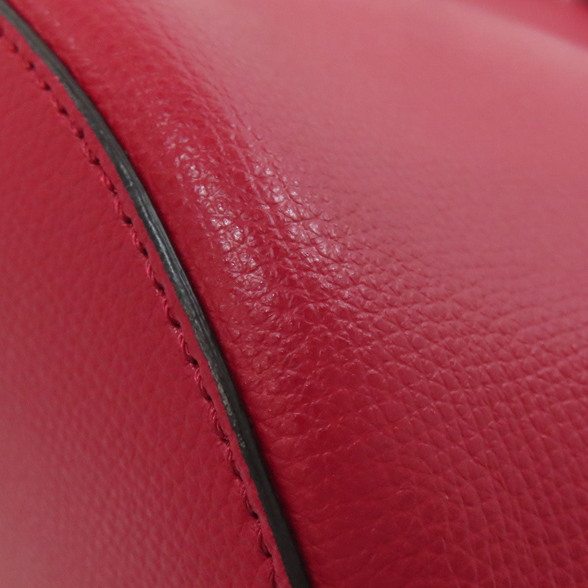 BURBERRY Shoulder Bag leather Red Long shoulder Women Used Authentic