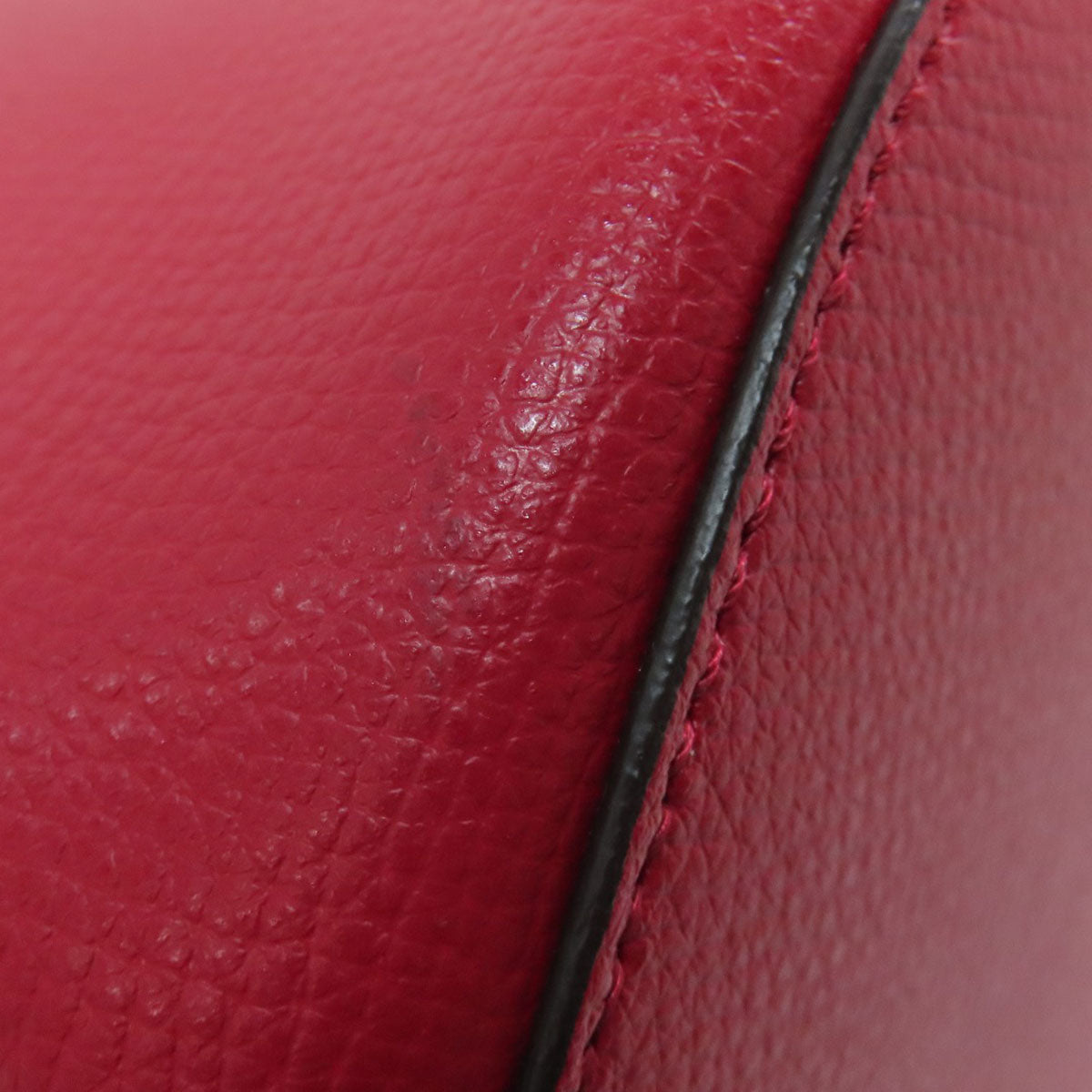 BURBERRY Shoulder Bag leather Red Long shoulder Women Used Authentic