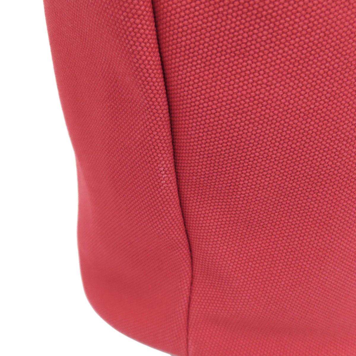 PRADA Tote Bag canvas Red Canapa Bucket 2WAY
