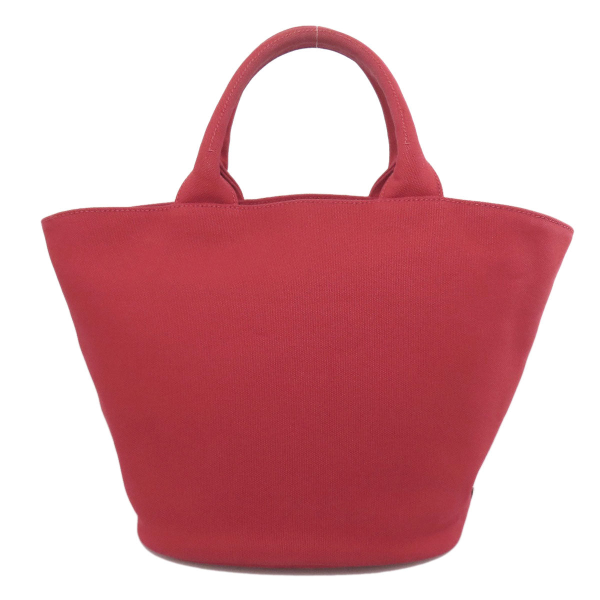 PRADA Tote Bag canvas Red Canapa Bucket 2WAY