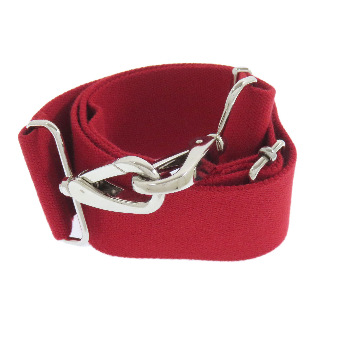 PRADA Tote Bag canvas Red Canapa Bucket 2WAY