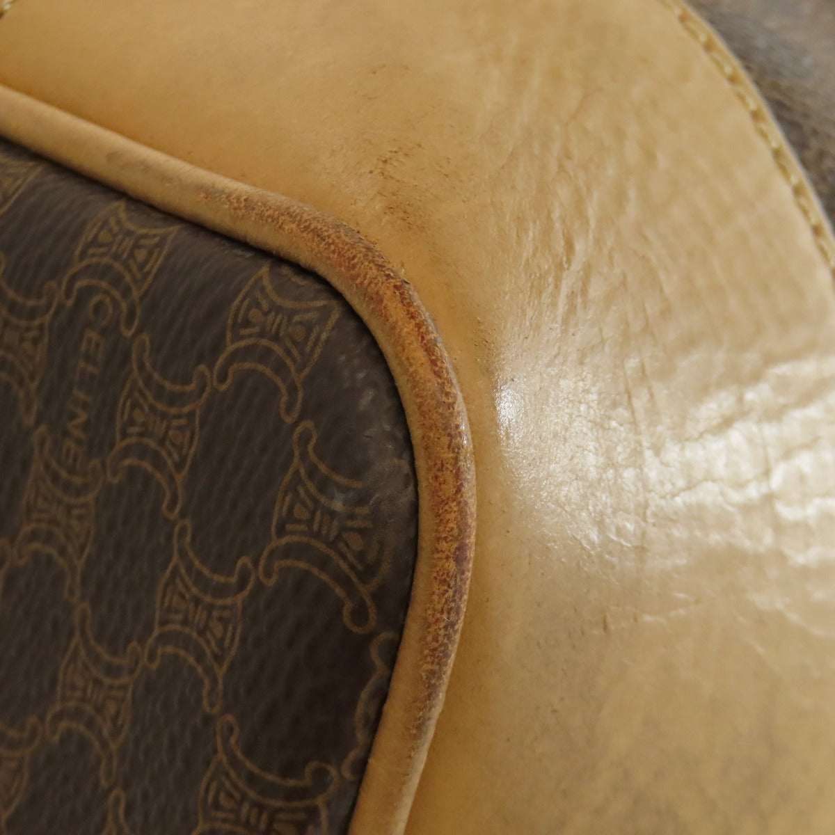 CELINE Boston Duffel bag PVC Brown Macadam Pattern