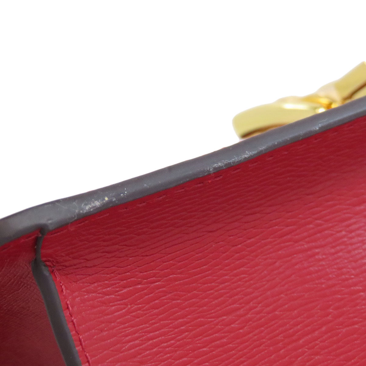 GUCCI Shoulder Bag 524405 leather Red Sylvie GG