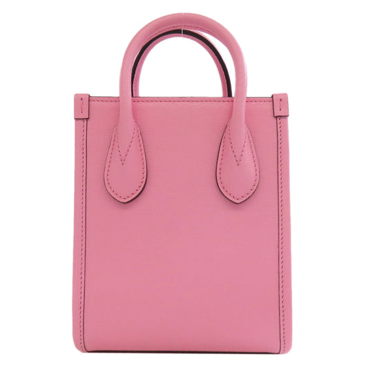 GUCCI Handbag 671623 leather pink Bananya collaboration 2WAY