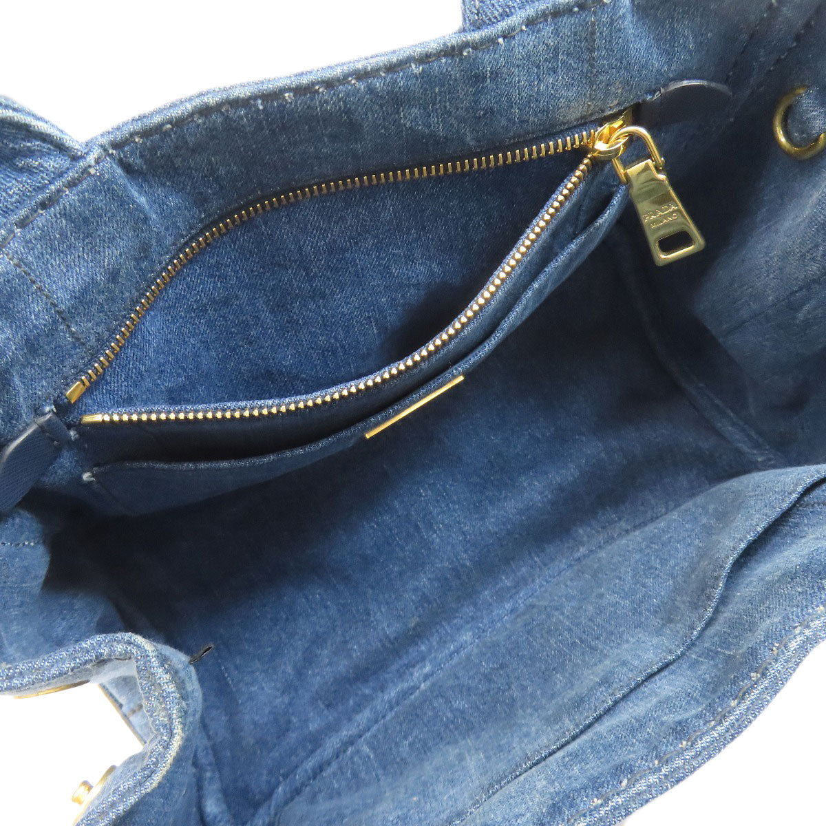 PRADA Handbag 1BG439 denim blue Canapa mini 2 WAY